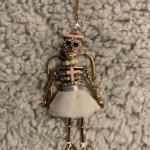 Women’s Betsy Johnson Skeleton Ballerina Necklace